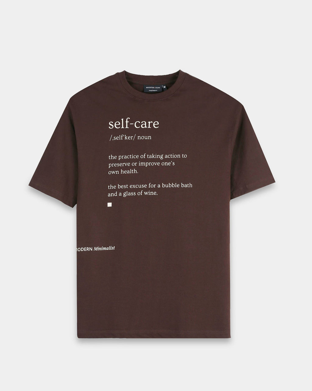 SELF CARE BROWN TEE - Relaxed Fit