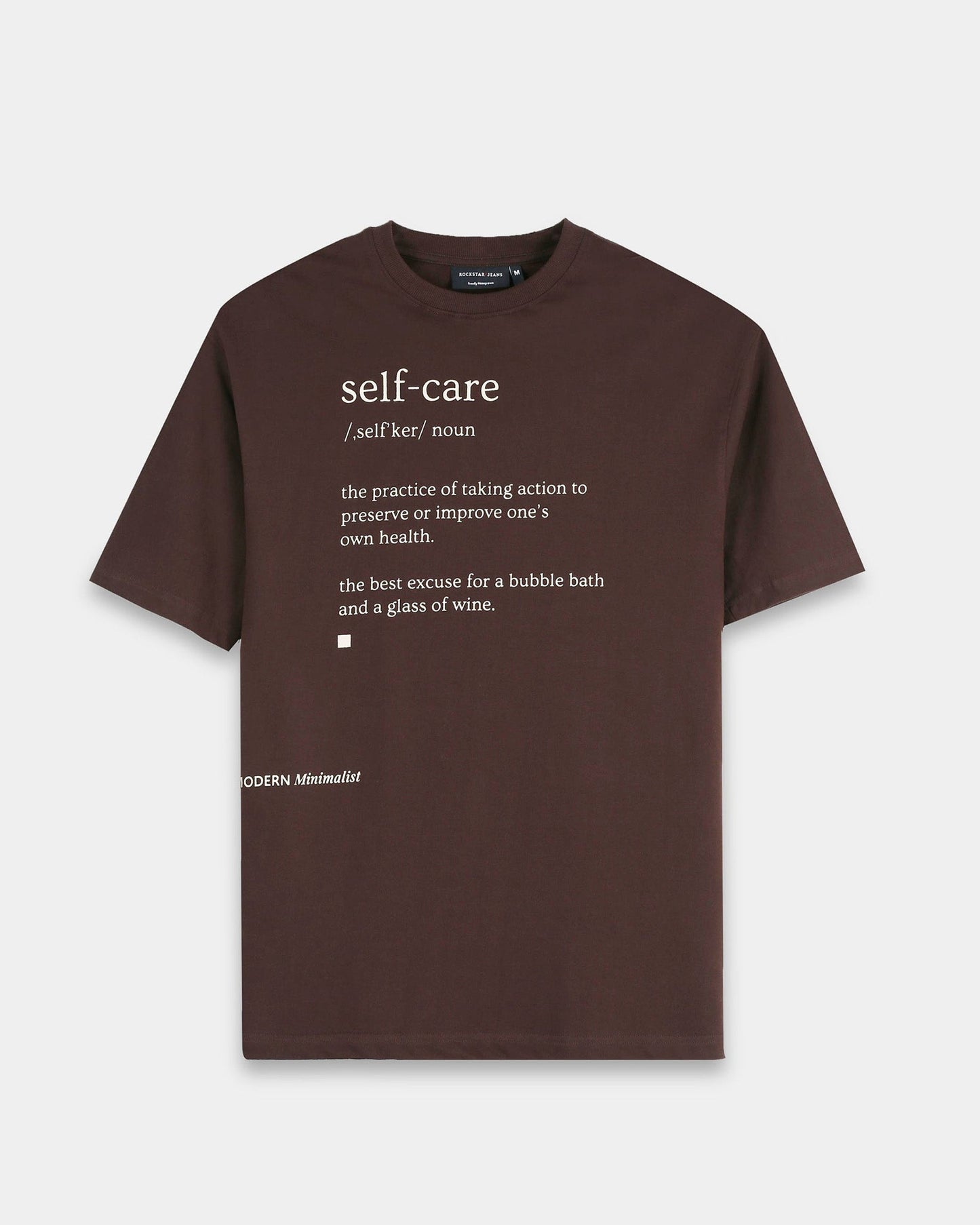 SELF CARE BROWN TEE - Relaxed Fit