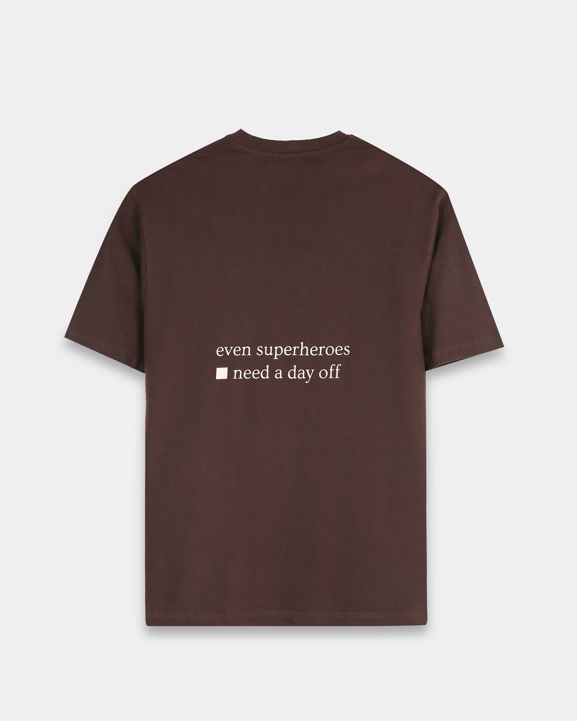 SELF CARE BROWN TEE - Relaxed Fit