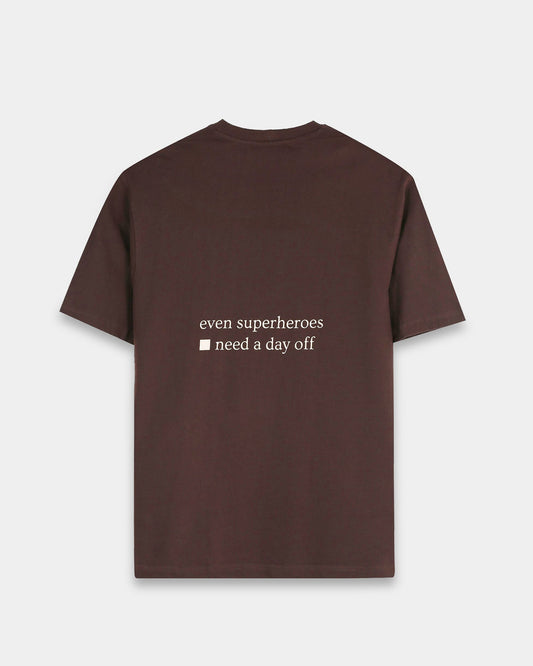 SELF CARE BROWN TEE - Relaxed Fit