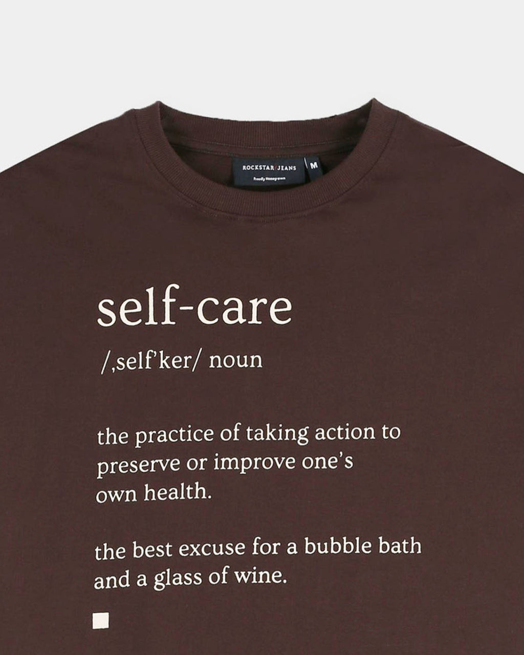 SELF CARE BROWN TEE - Relaxed Fit