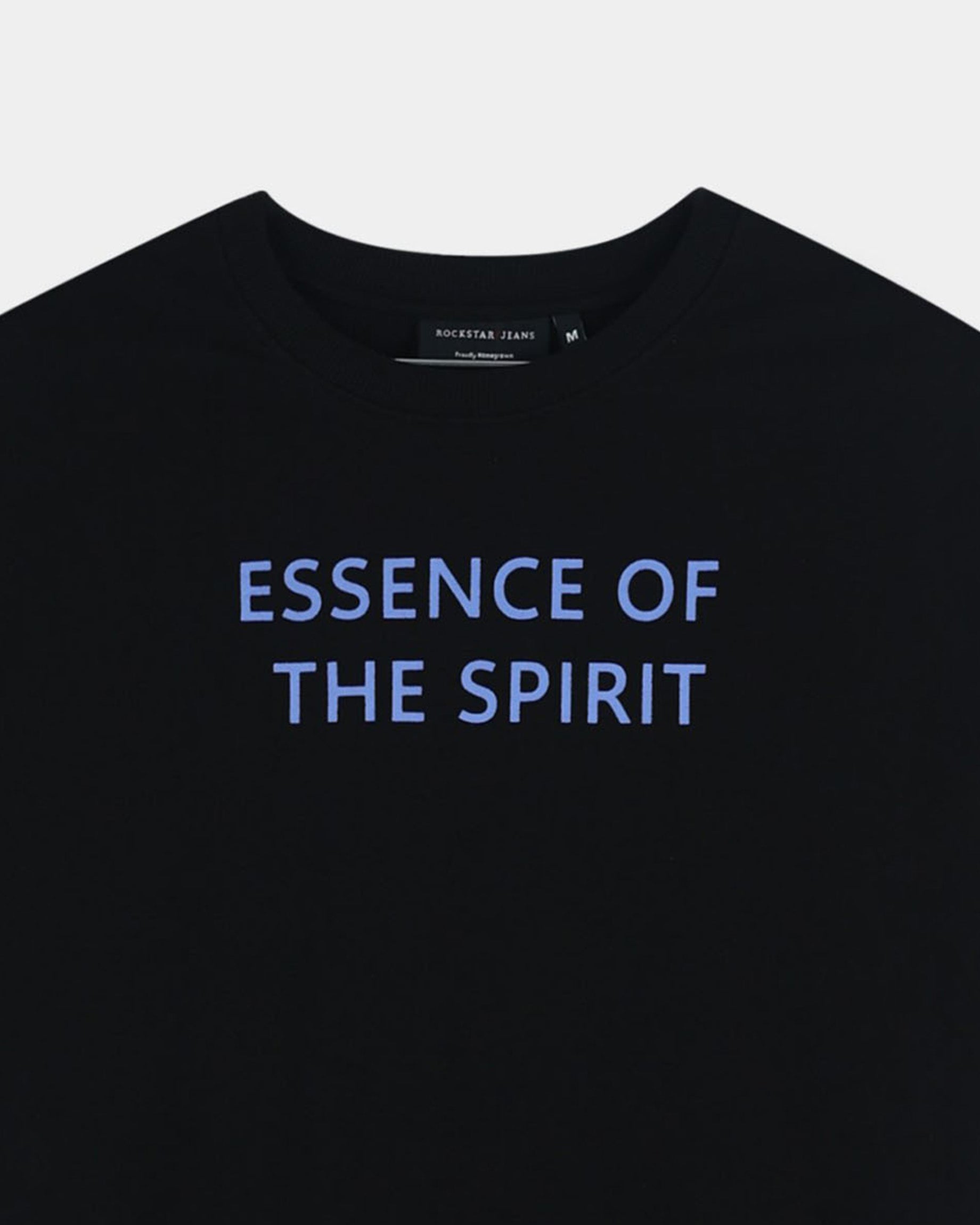 ESSENCE OF SPIRIT BLACK TEE - Relaxed Fit