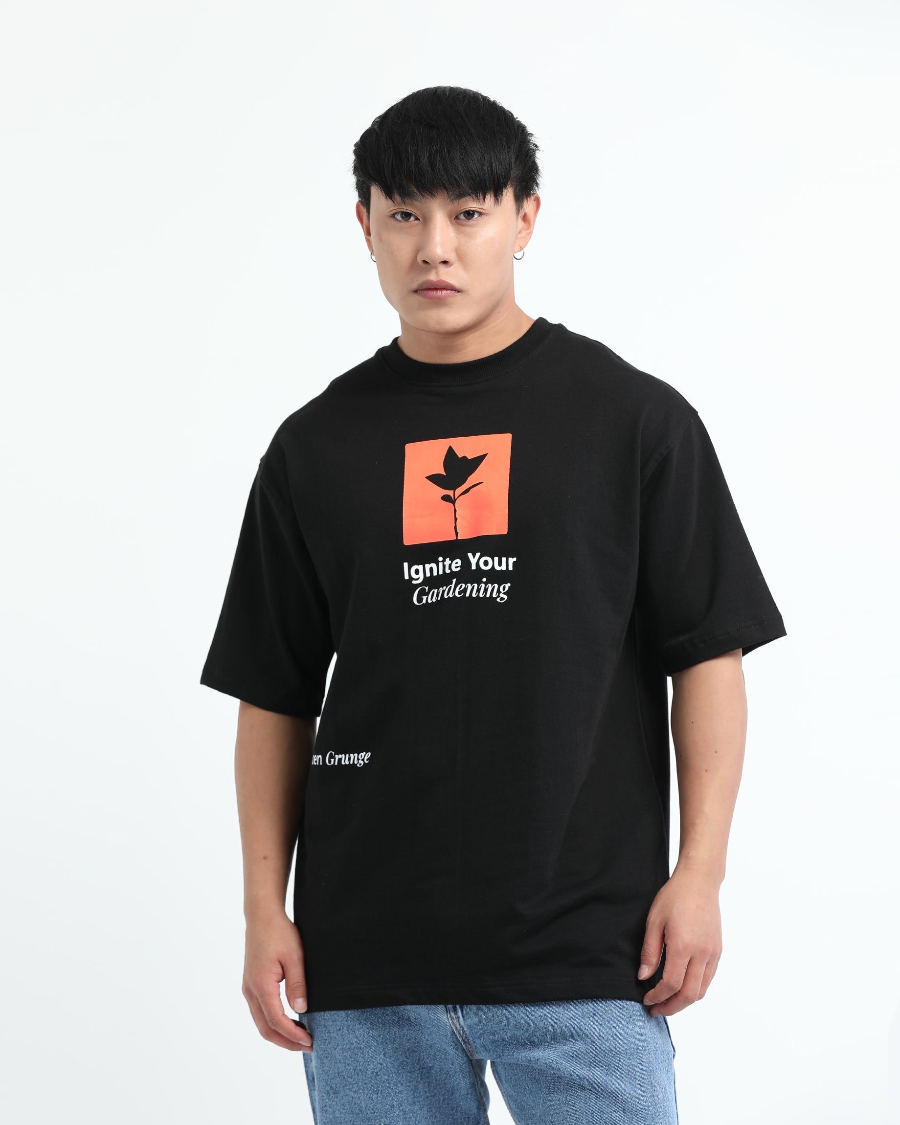 IGNITE YOUR GARDENING BLACK TEE - Relaxed Fit
