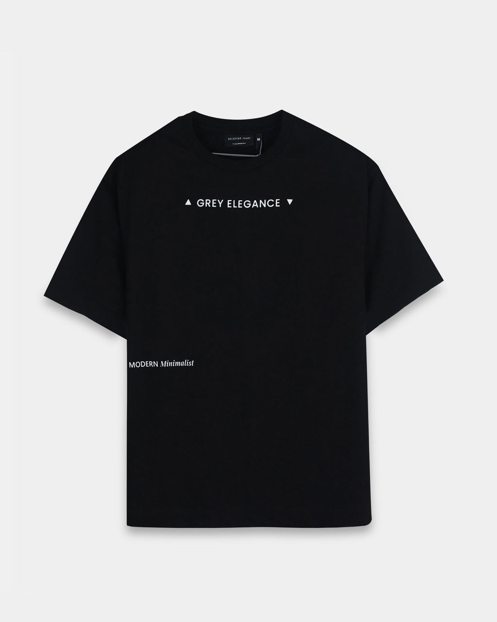 GREY ELEGANCE BLACK TEE - Relaxed Fit