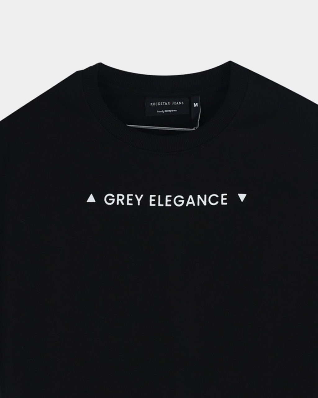GREY ELEGANCE BLACK TEE - Relaxed Fit