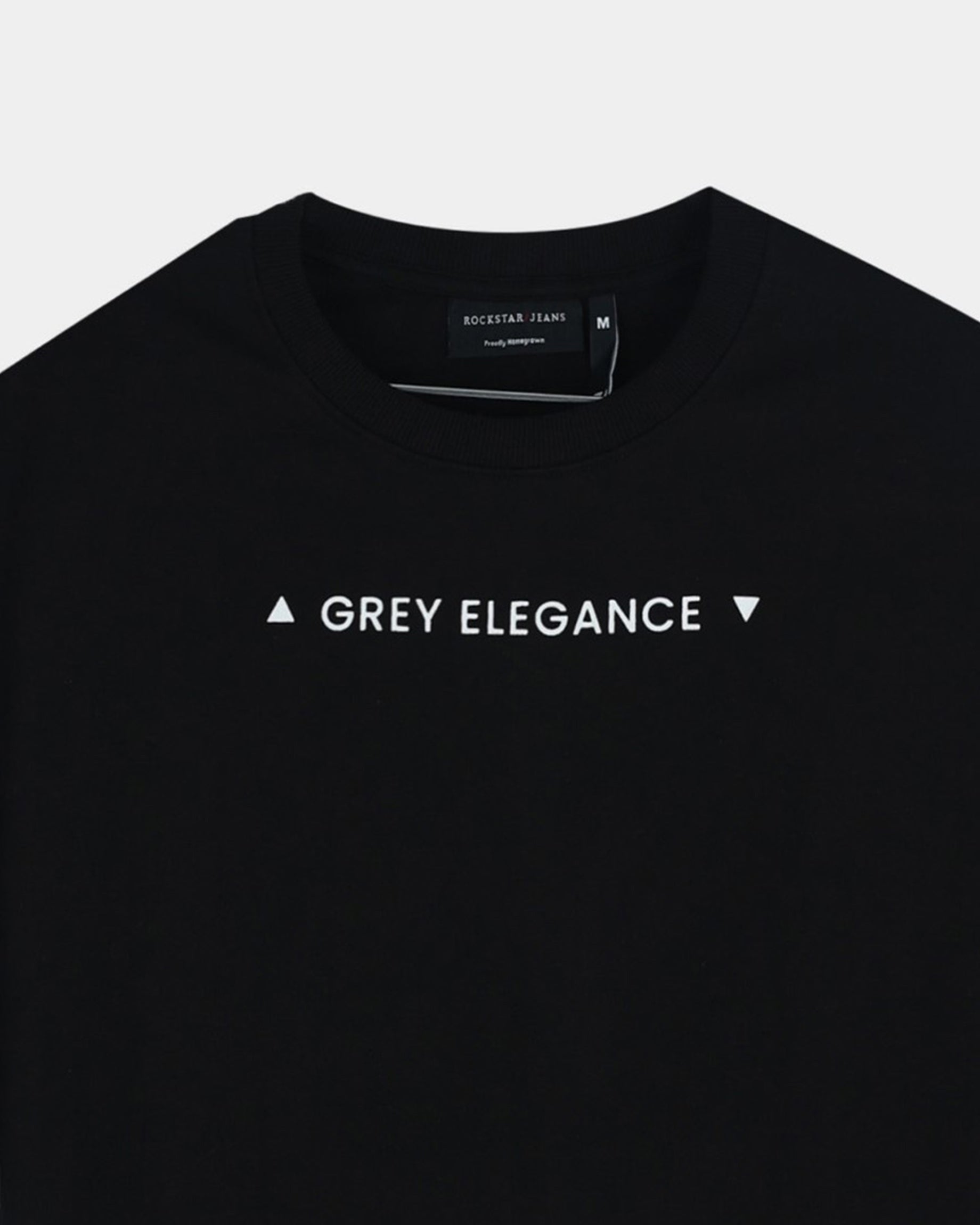 GREY ELEGANCE BLACK TEE - Relaxed Fit