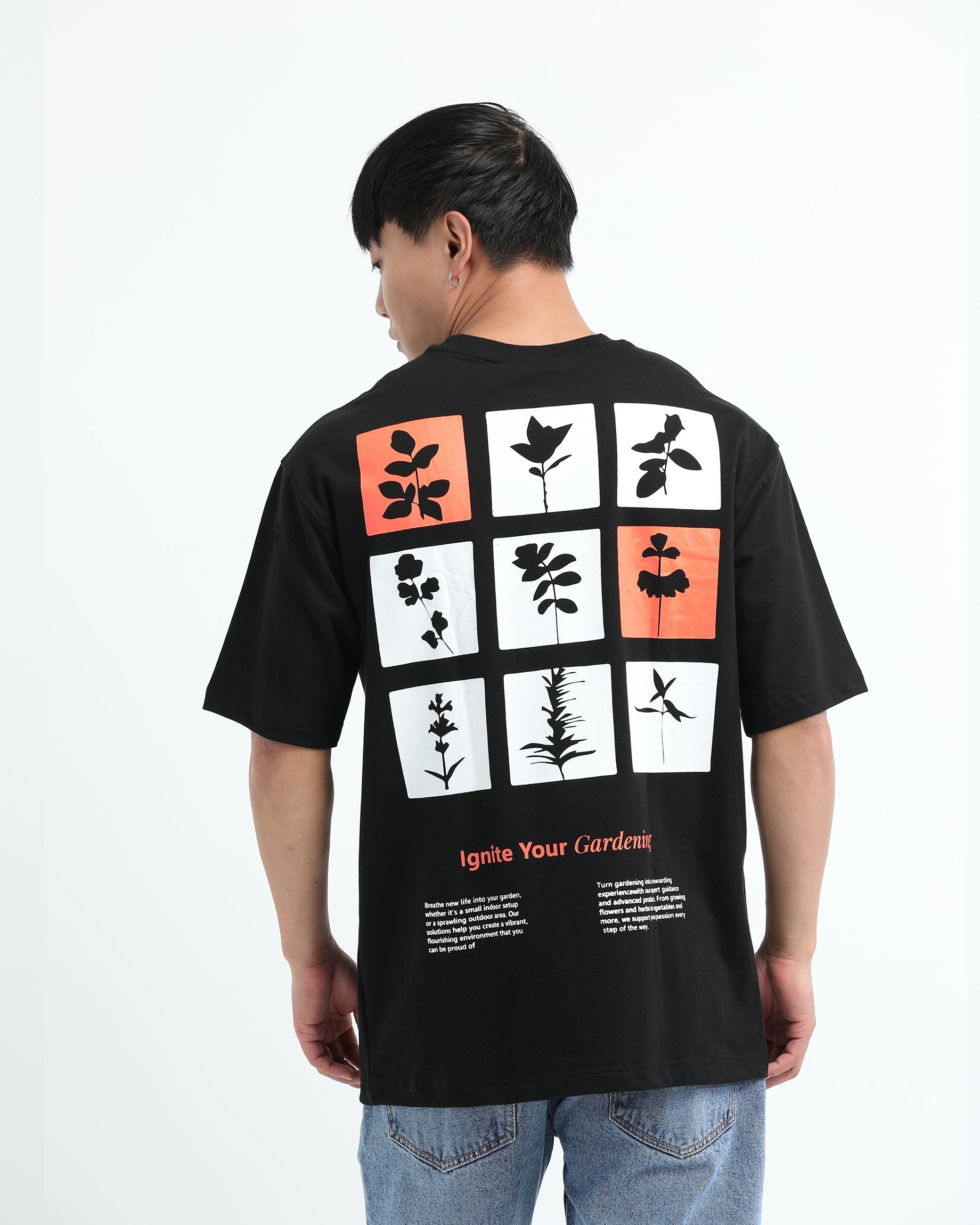 IGNITE YOUR GARDENING BLACK TEE - Relaxed Fit