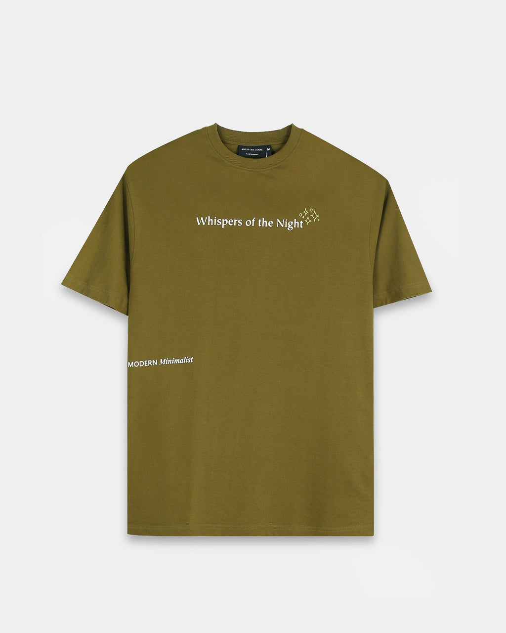 WHISPERS OF THE NIGHT MOSS GREEN TEE - Relaxed Fit