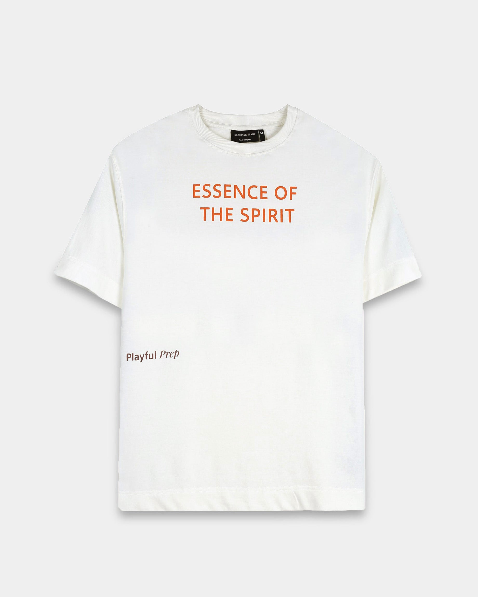ESSENCE OF SPIRIT OFF WHITE TEE - Relaxed Fit