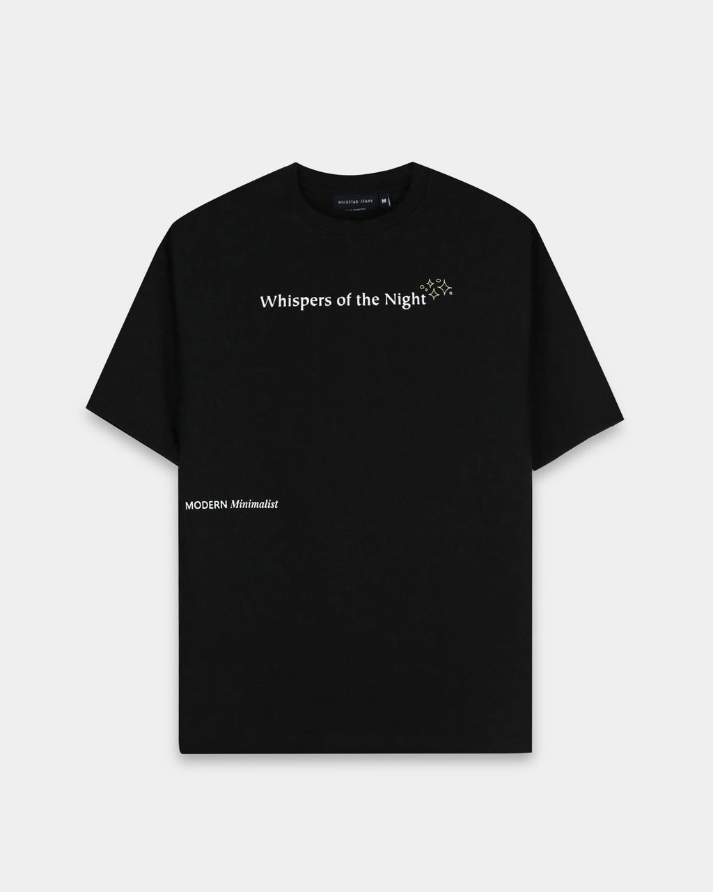 WHISPERS OF THE NIGHT BLACK TEE - Relaxed Fit
