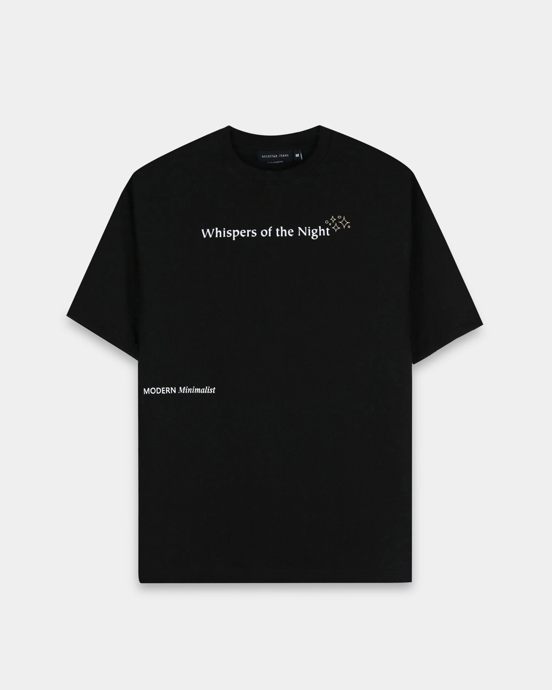 WHISPERS OF THE NIGHT BLACK TEE - Relaxed Fit