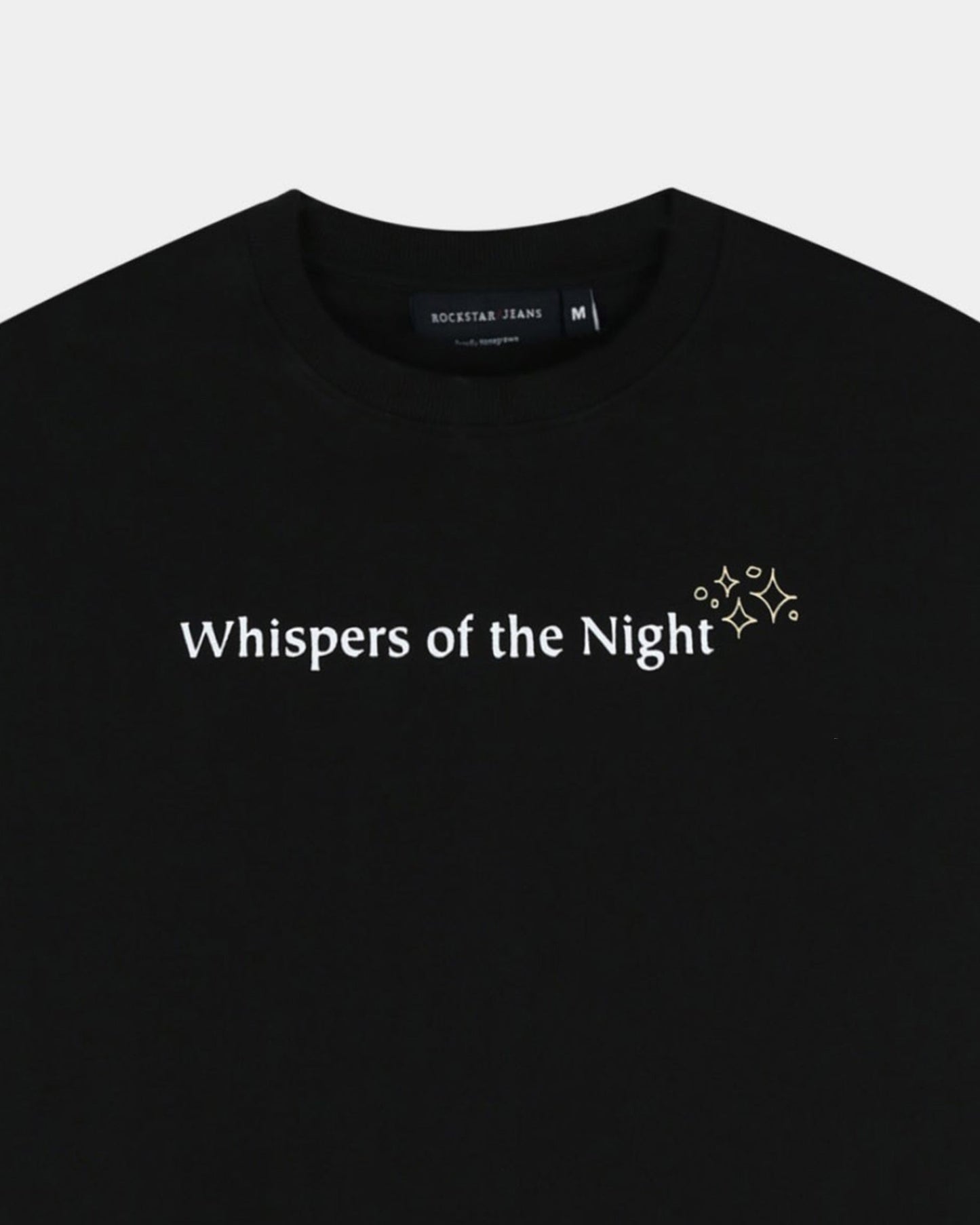 WHISPERS OF THE NIGHT BLACK TEE - Relaxed Fit