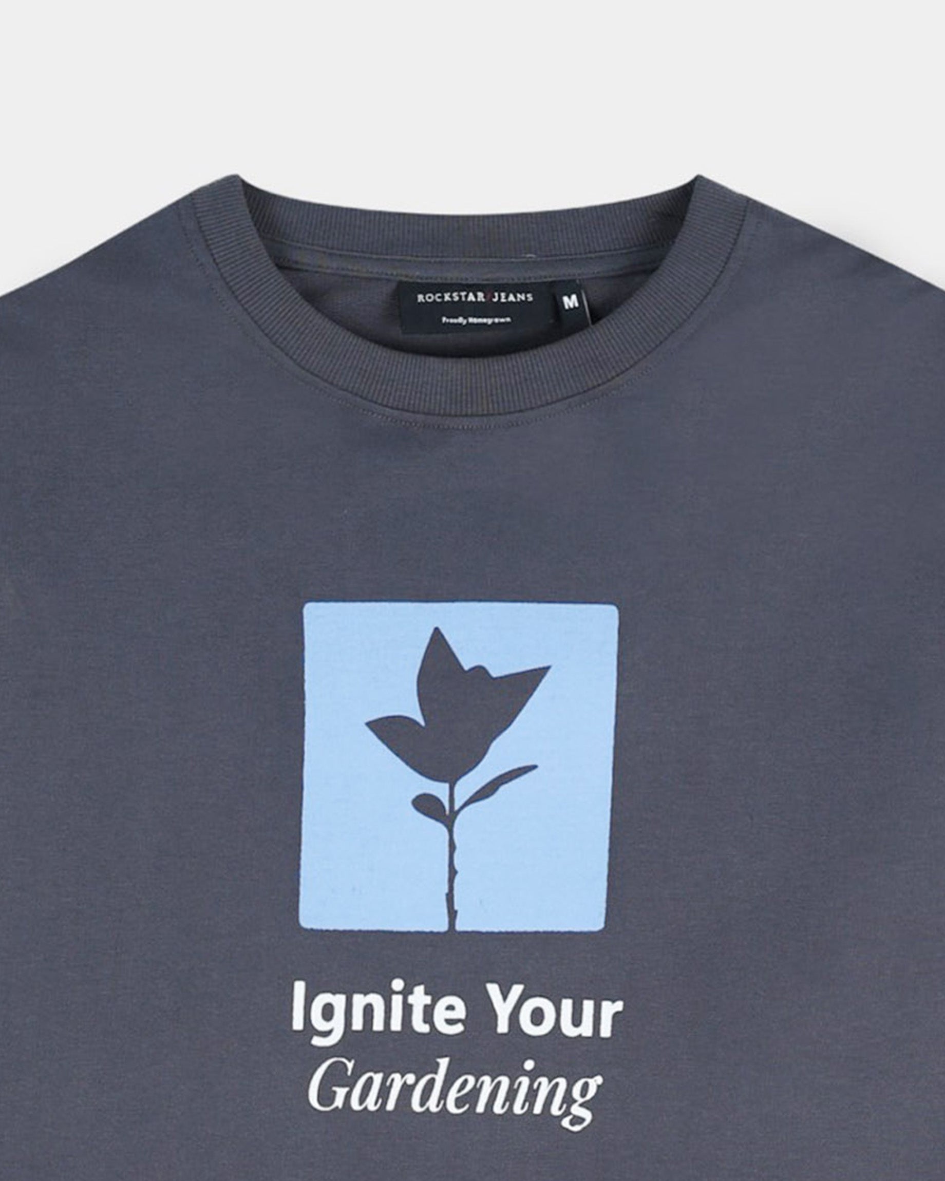 IGNITE YOUR GARDENING GREY TEE - Relaxed Fit