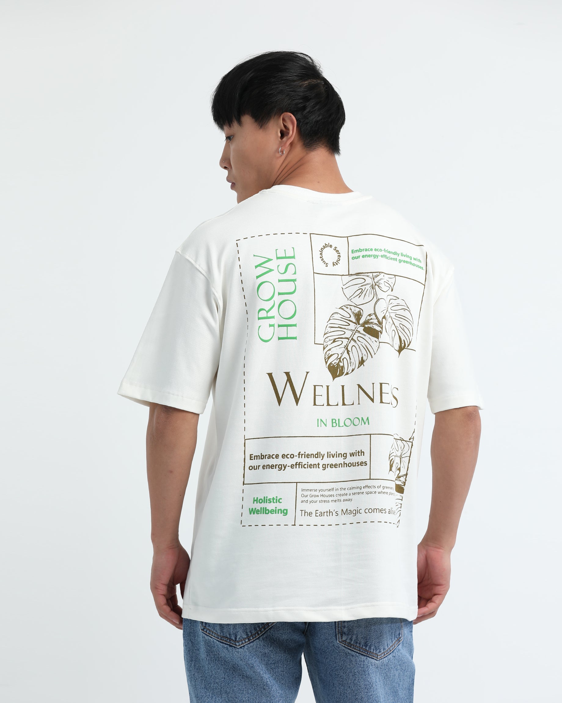 WELLNESS IN BLOOM OFF WHITE TEE - Relaxed Fit