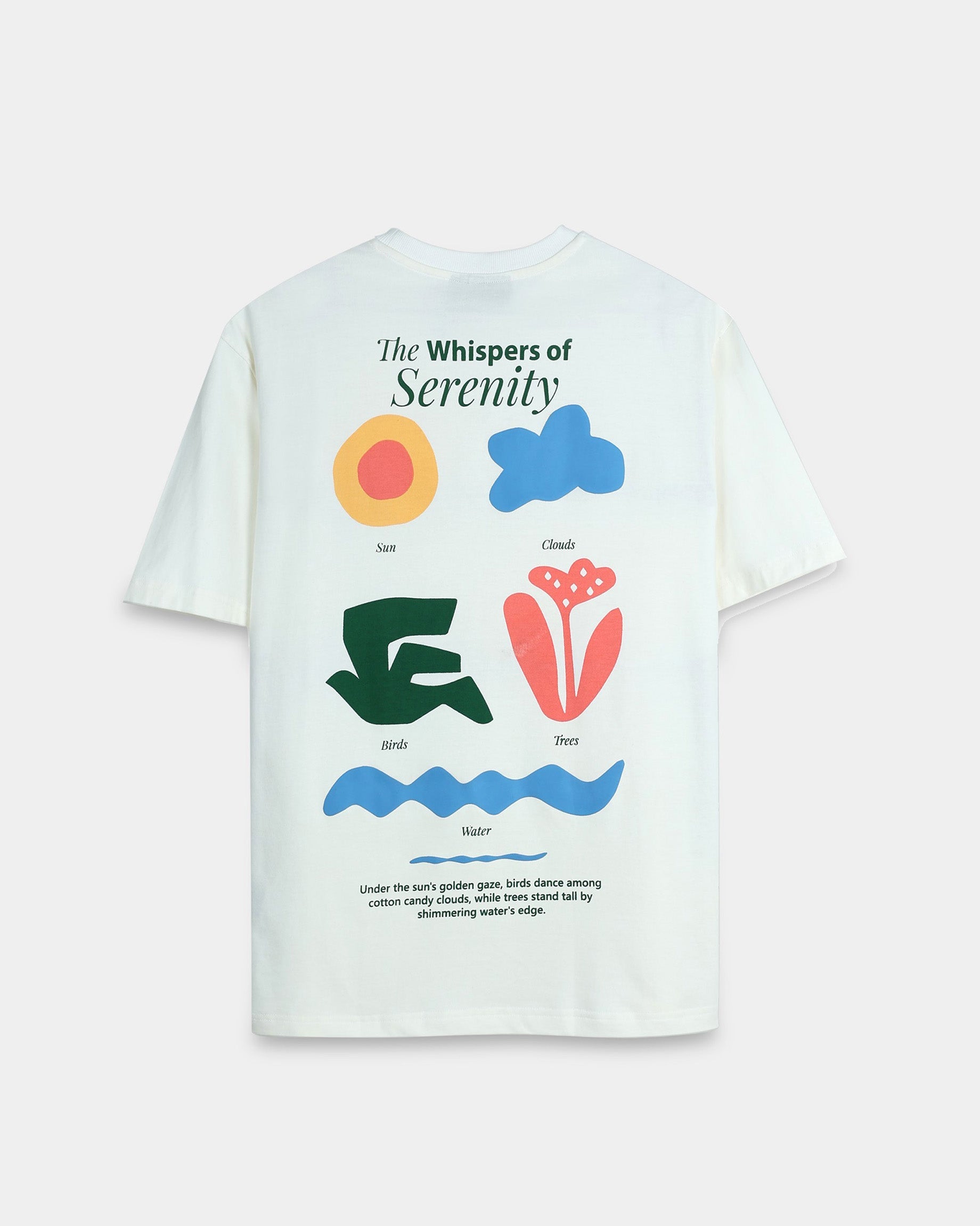 SERENITY OFF WHITE TEE - Relaxed Fit