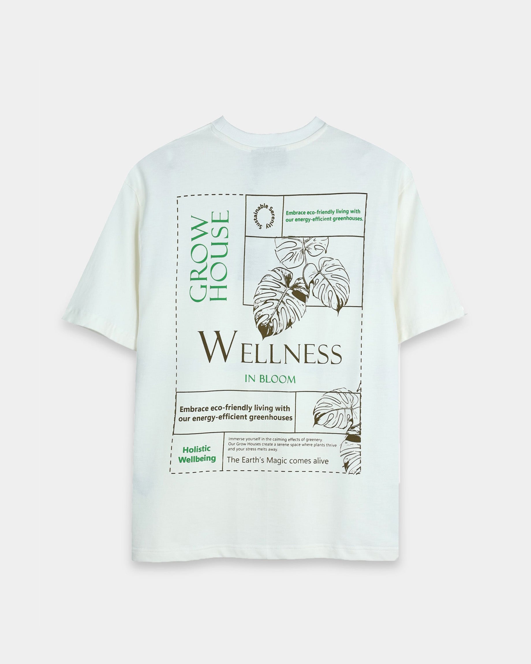 WELLNESS IN BLOOM OFF WHITE TEE - Relaxed Fit