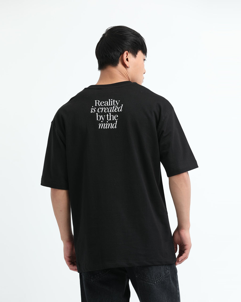 BALANCE OF THOUGHT BLACK TEE - Relaxed Fit