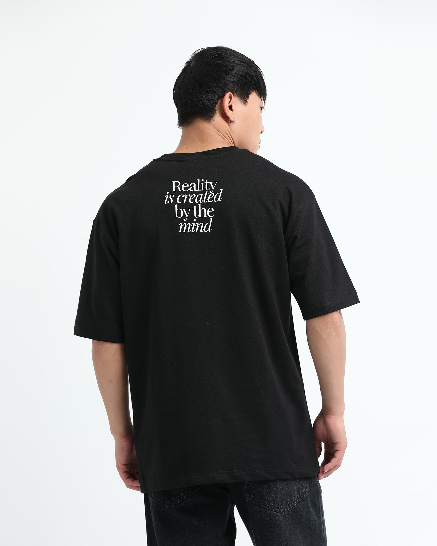 BALANCE OF THOUGHT BLACK TEE - Relaxed Fit