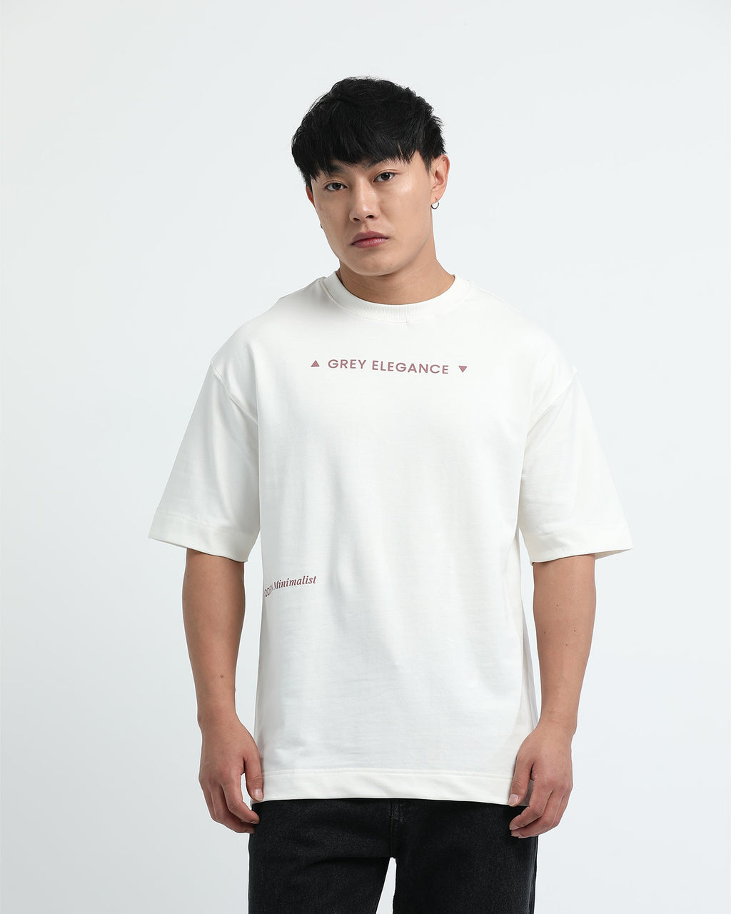 GREY ELEGANCE OFF WHITE TEE - Relaxed Fit