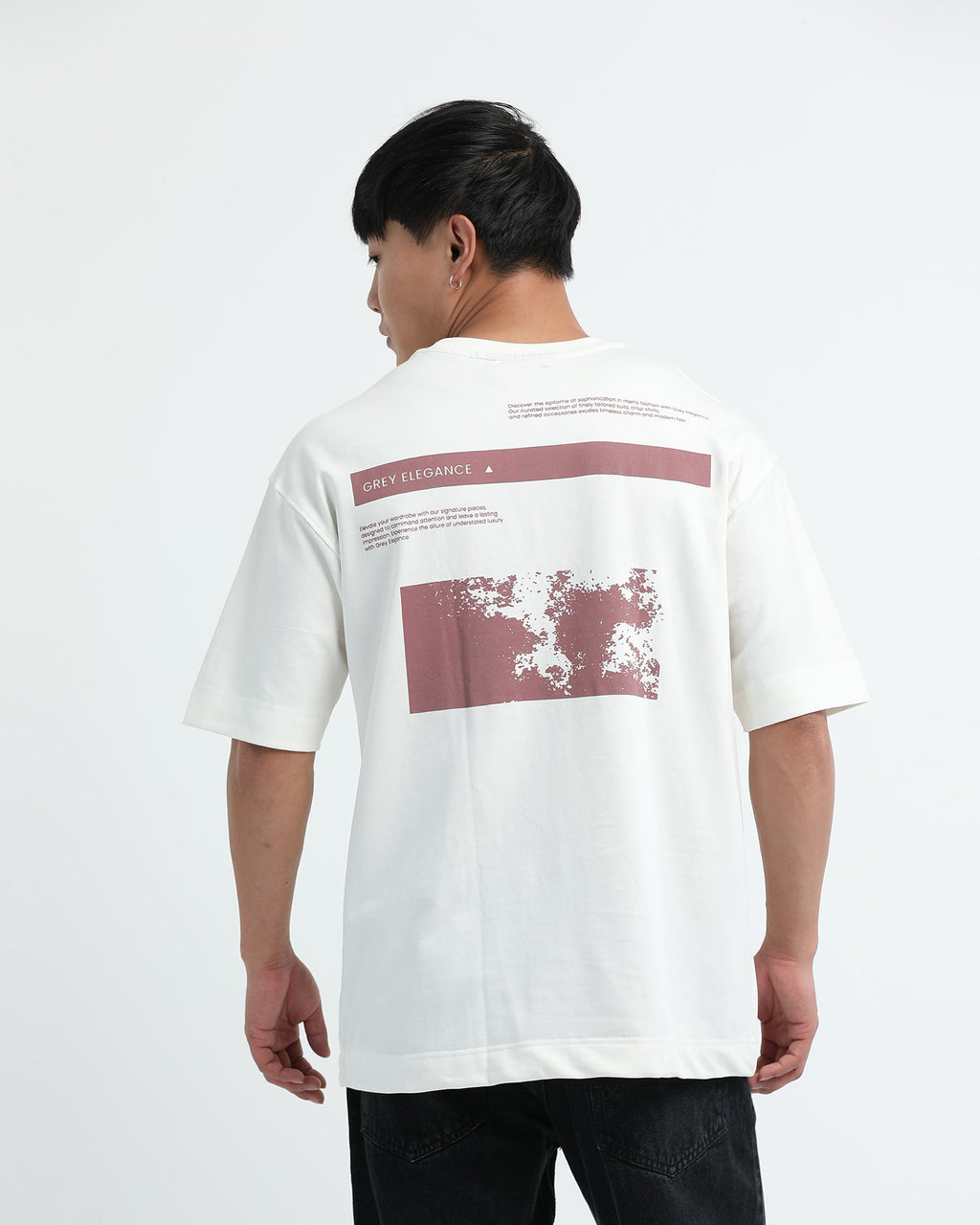 GREY ELEGANCE OFF WHITE TEE - Relaxed Fit