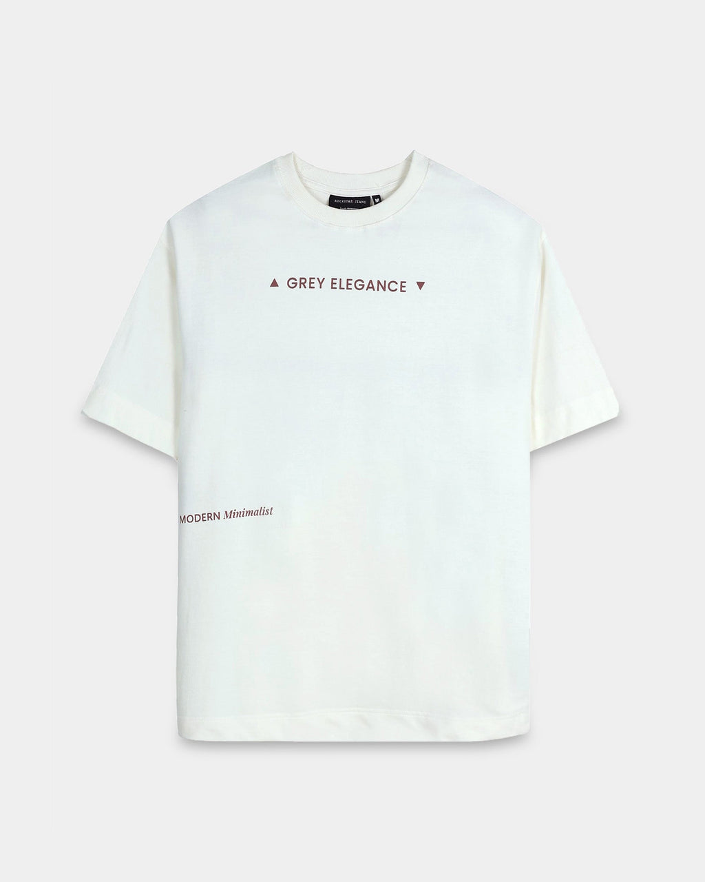 GREY ELEGANCE OFF WHITE TEE - Relaxed Fit