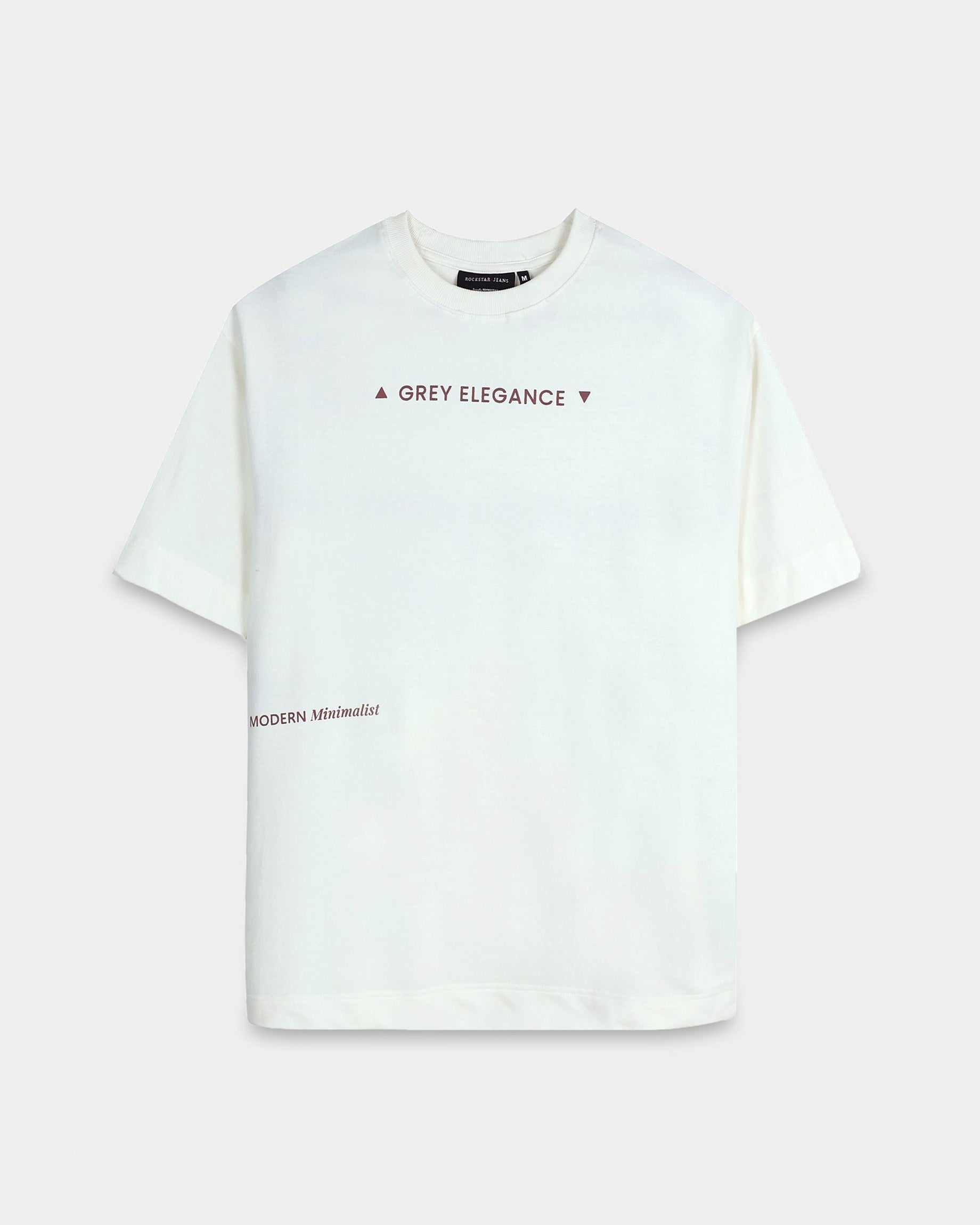 GREY ELEGANCE OFF WHITE TEE - Relaxed Fit