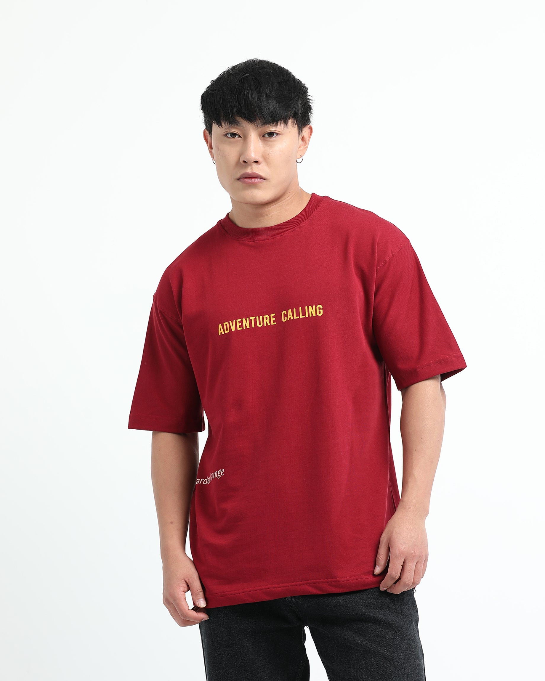 LIFE IS GOOD MAROON TEE - Relaxed Fit