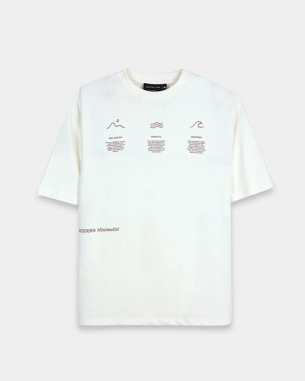 BALANCE OF THOUGHT OFF WHITE TEE - Relaxed Fit