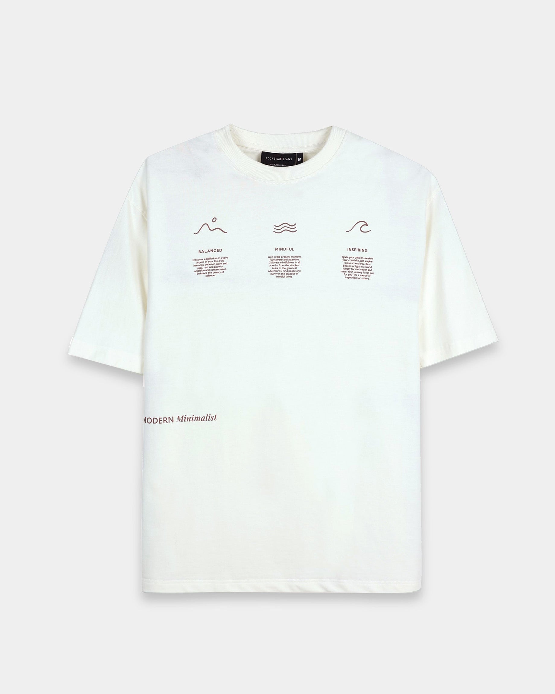 BALANCE OF THOUGHT OFF WHITE TEE - Relaxed Fit