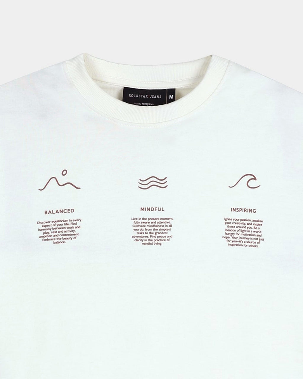 BALANCE OF THOUGHT OFF WHITE TEE - Relaxed Fit