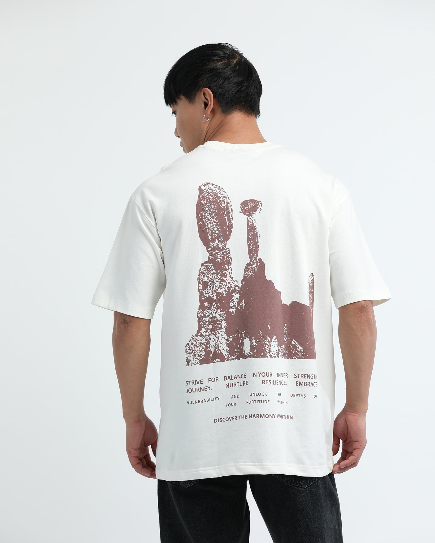 HARMONY OFF WHITE TEE - Relaxed Fit
