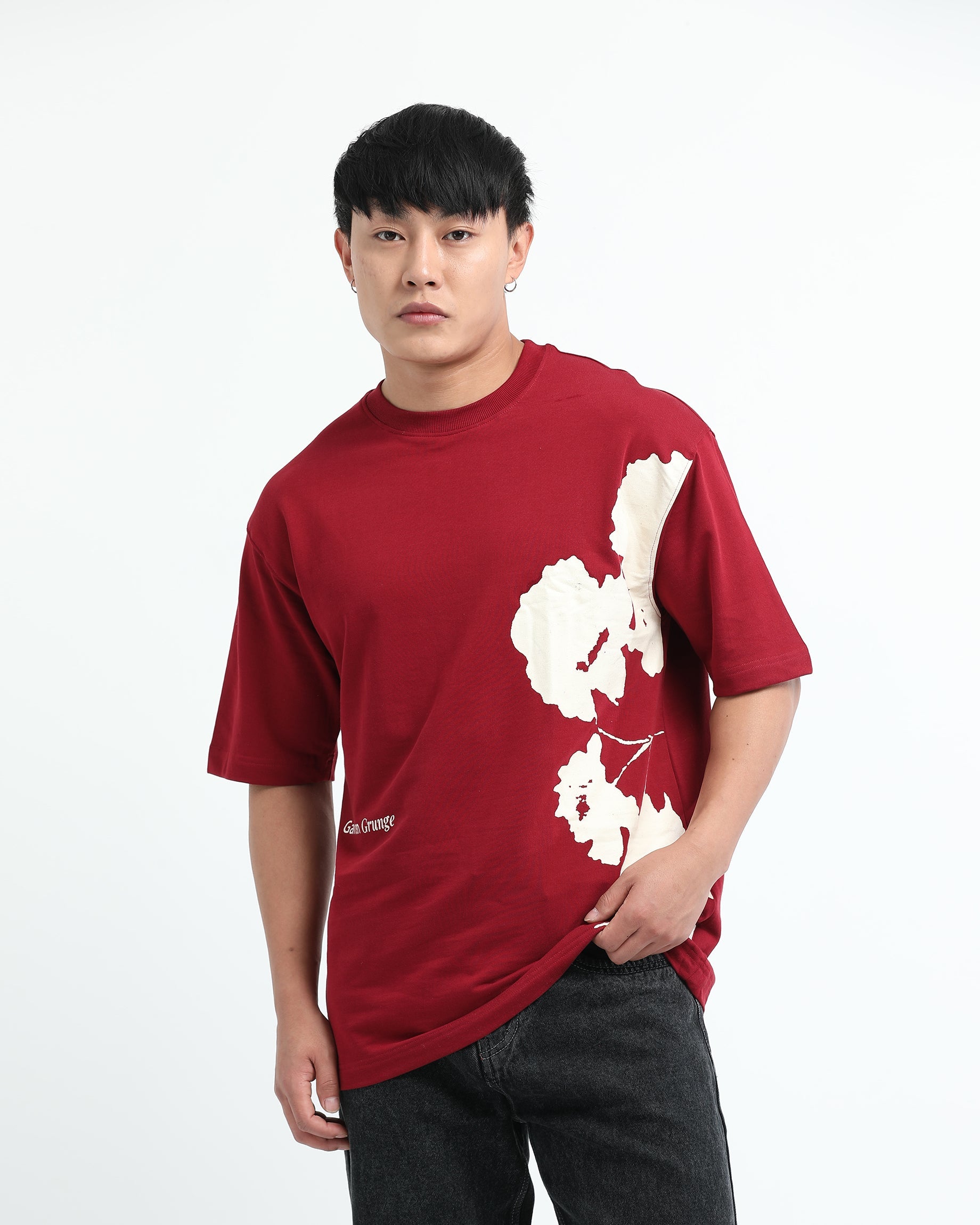 ECLECTIC REALM MAROON TEE - Relaxed Fit
