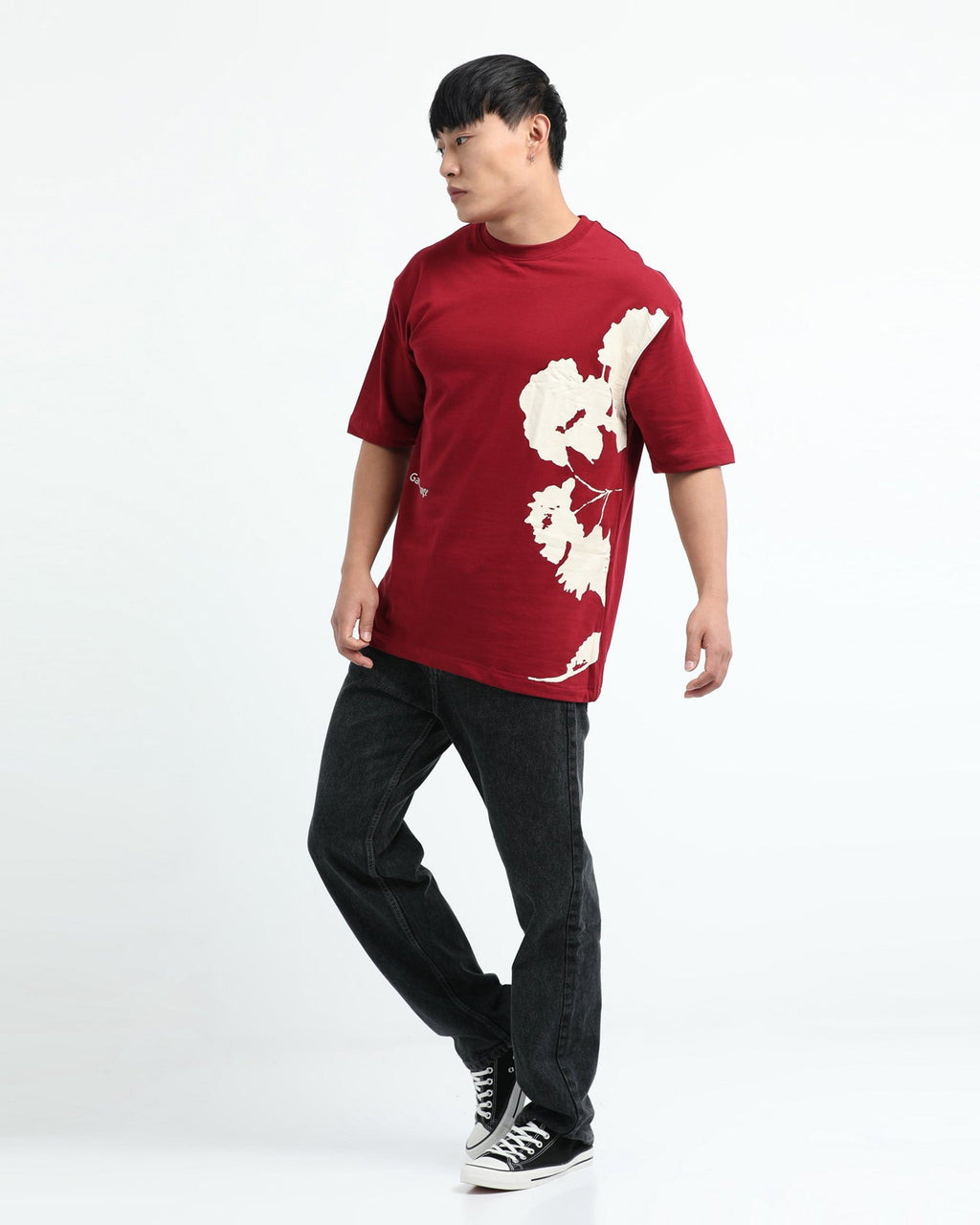 ECLECTIC REALM MAROON TEE - Relaxed Fit