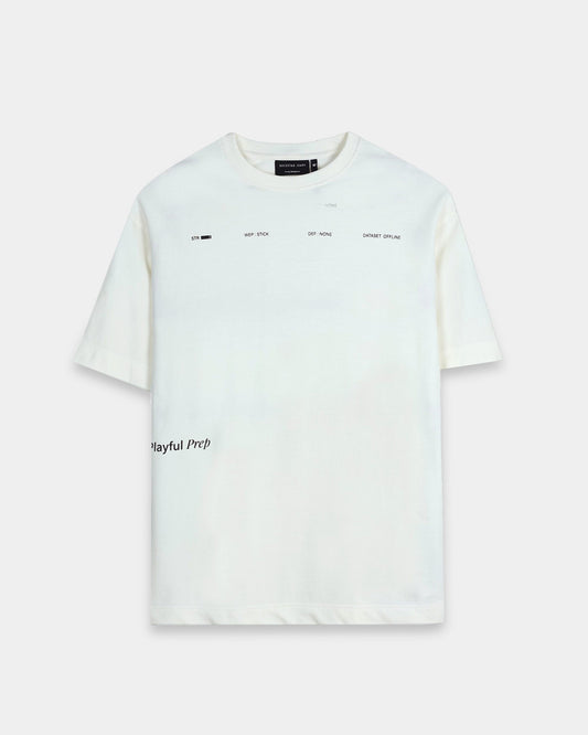 EXISTENCE OFF WHITE TEE - Relaxed Fit