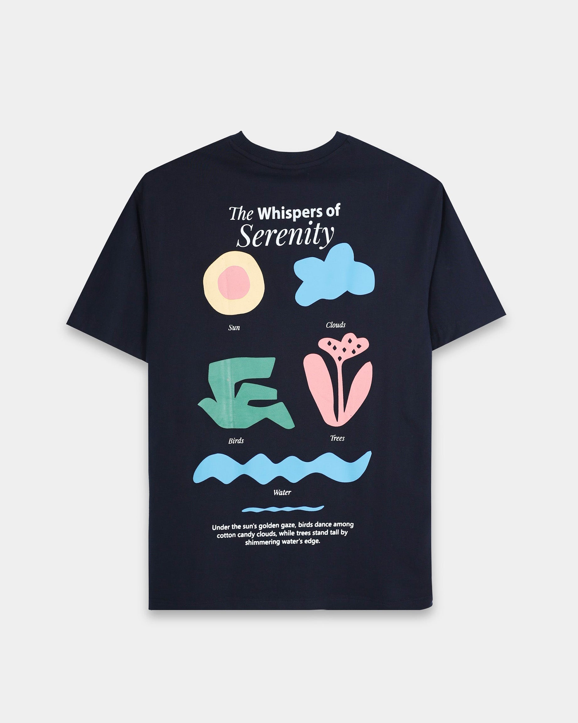 SERENITY NAVY BLUE TEE - Relaxed Fit