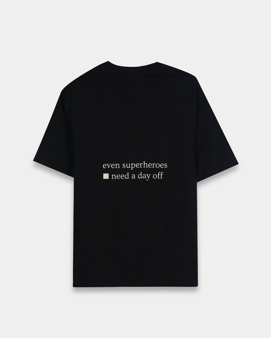 SELF CARE BLACK TEE - Relaxed Fit