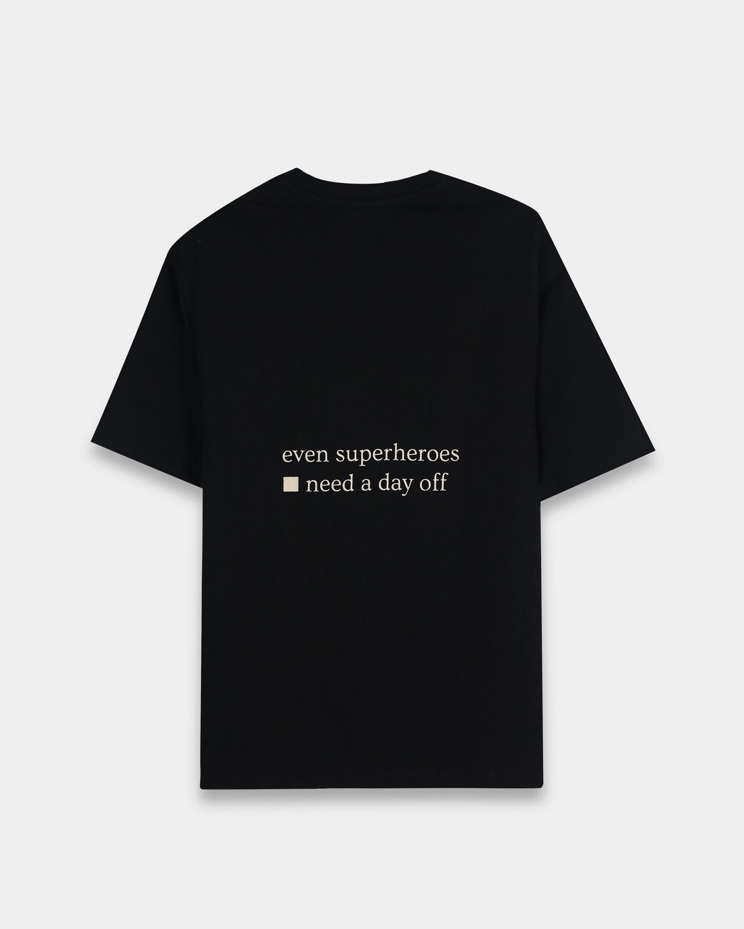 SELF CARE BLACK TEE - Relaxed Fit