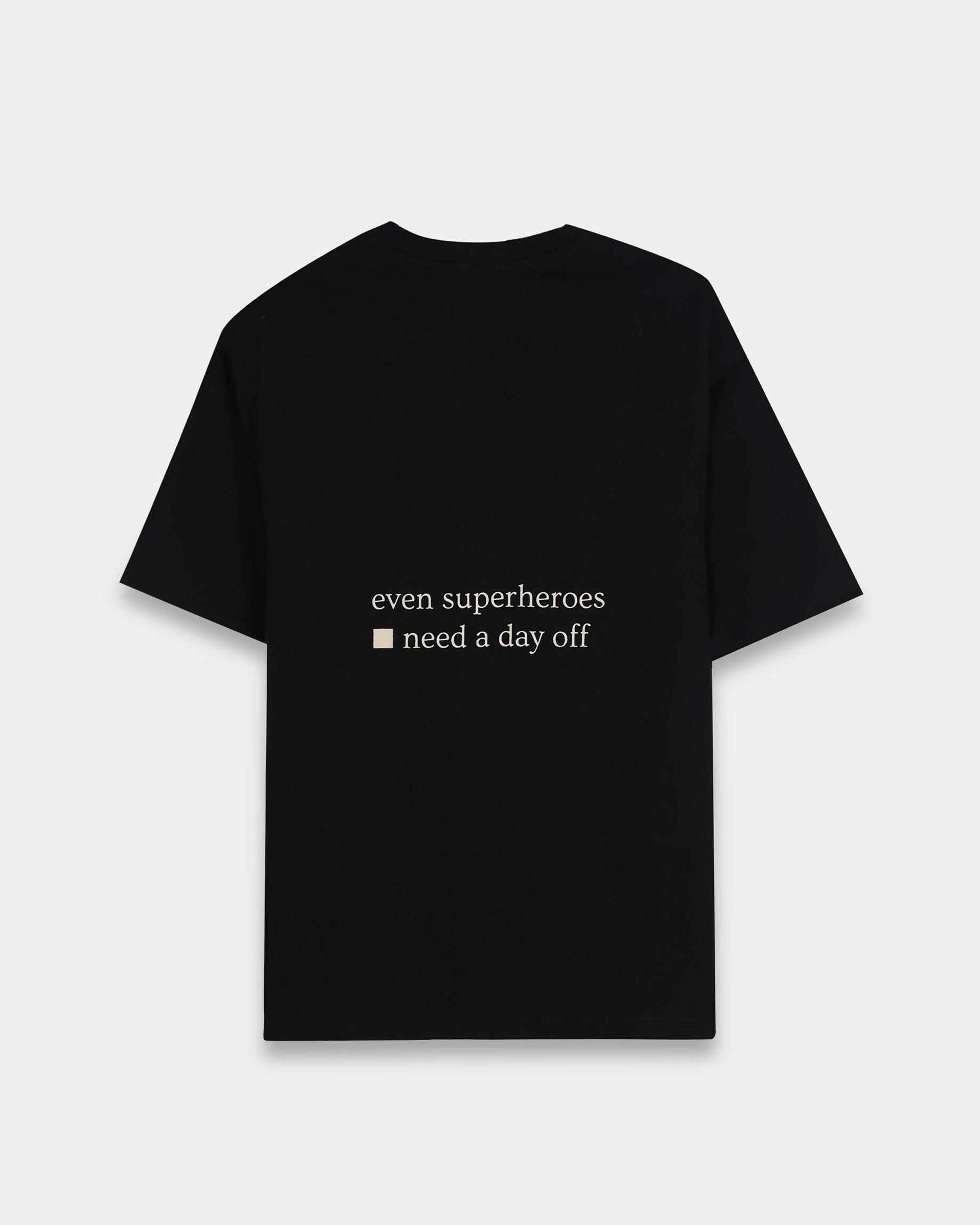 SELF CARE BLACK TEE - Relaxed Fit