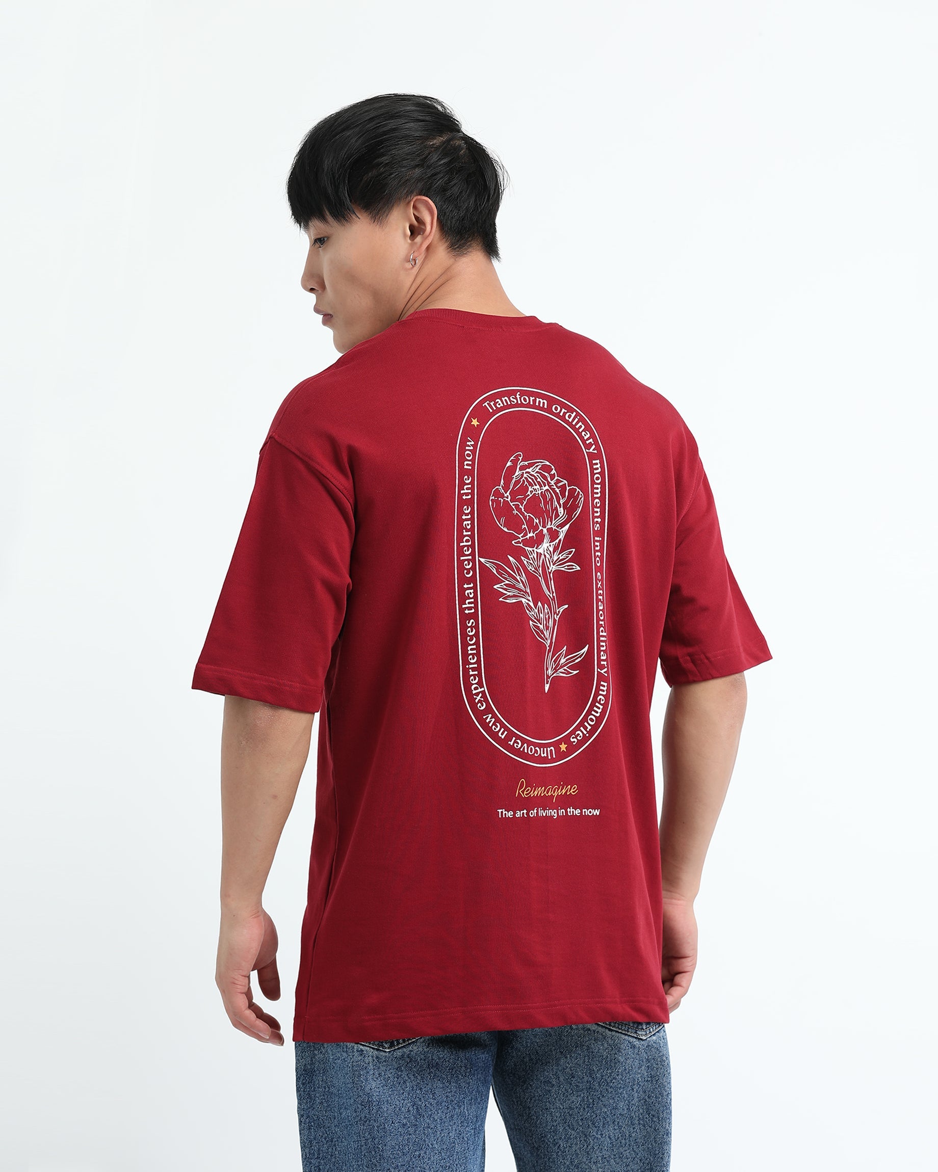 REIMAGINE MAROON TEE - Relaxed Fit