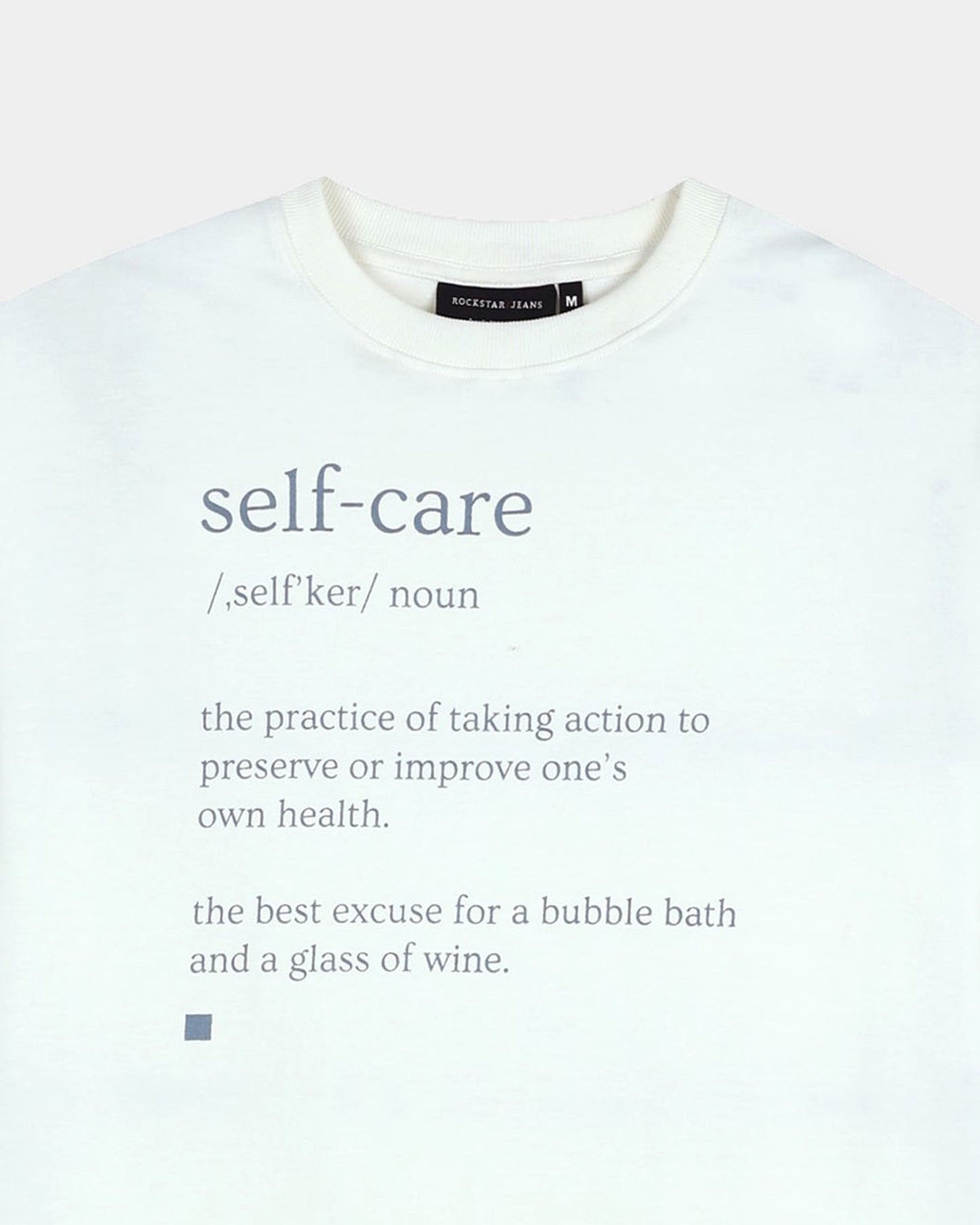 SELF CARE OFF WHITE TEE - Relaxed Fit