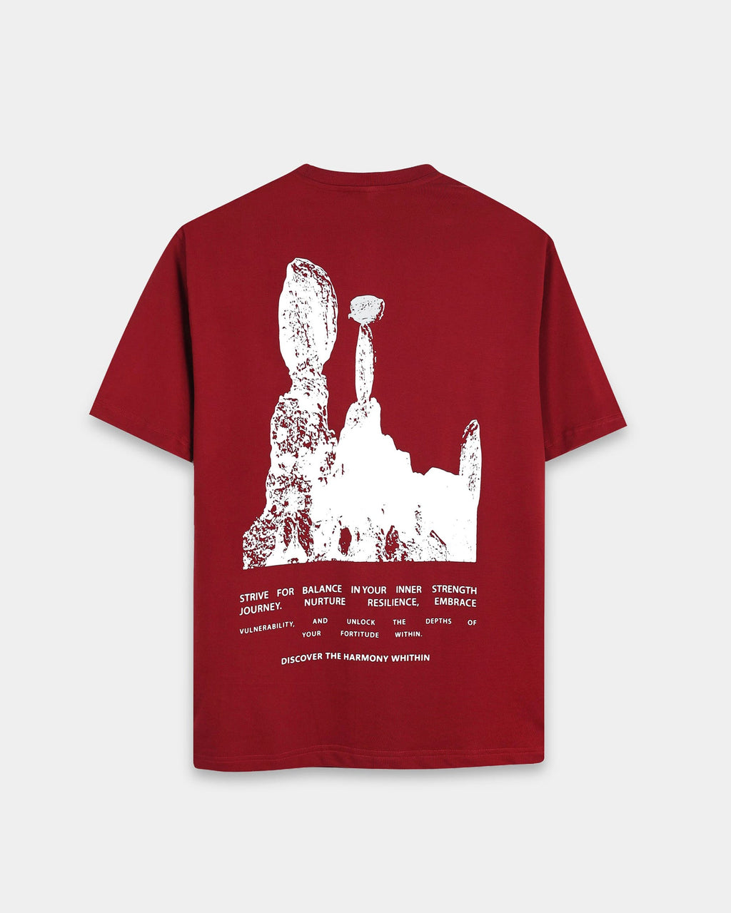 HARMONY MAROON TEE - Relaxed Fit