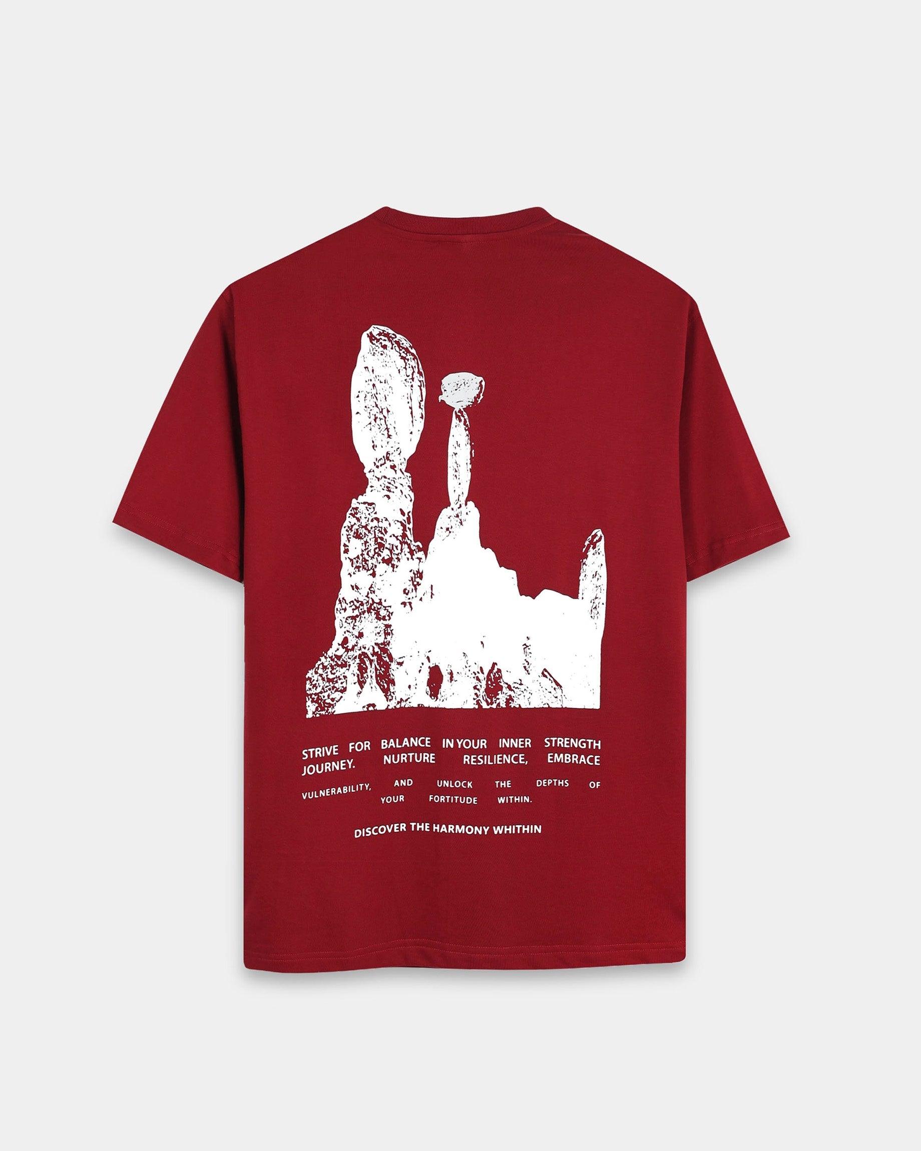 HARMONY MAROON TEE - Relaxed Fit