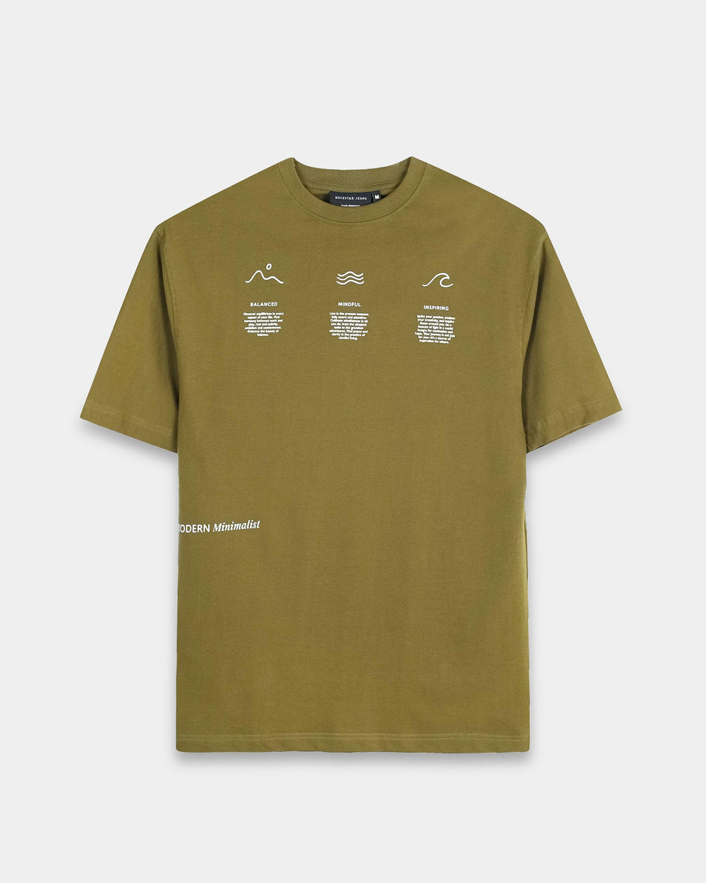 BALANCE OF THOUGHT MOSS GREEN TEE - Relaxed Fit