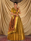 Womens Tissue Gold Banarasi Lehenga