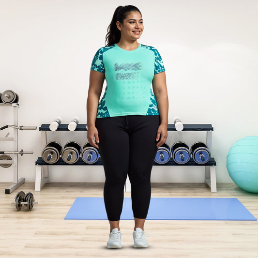 Aqua Essential Active Printed T- Shirt -Plus Size