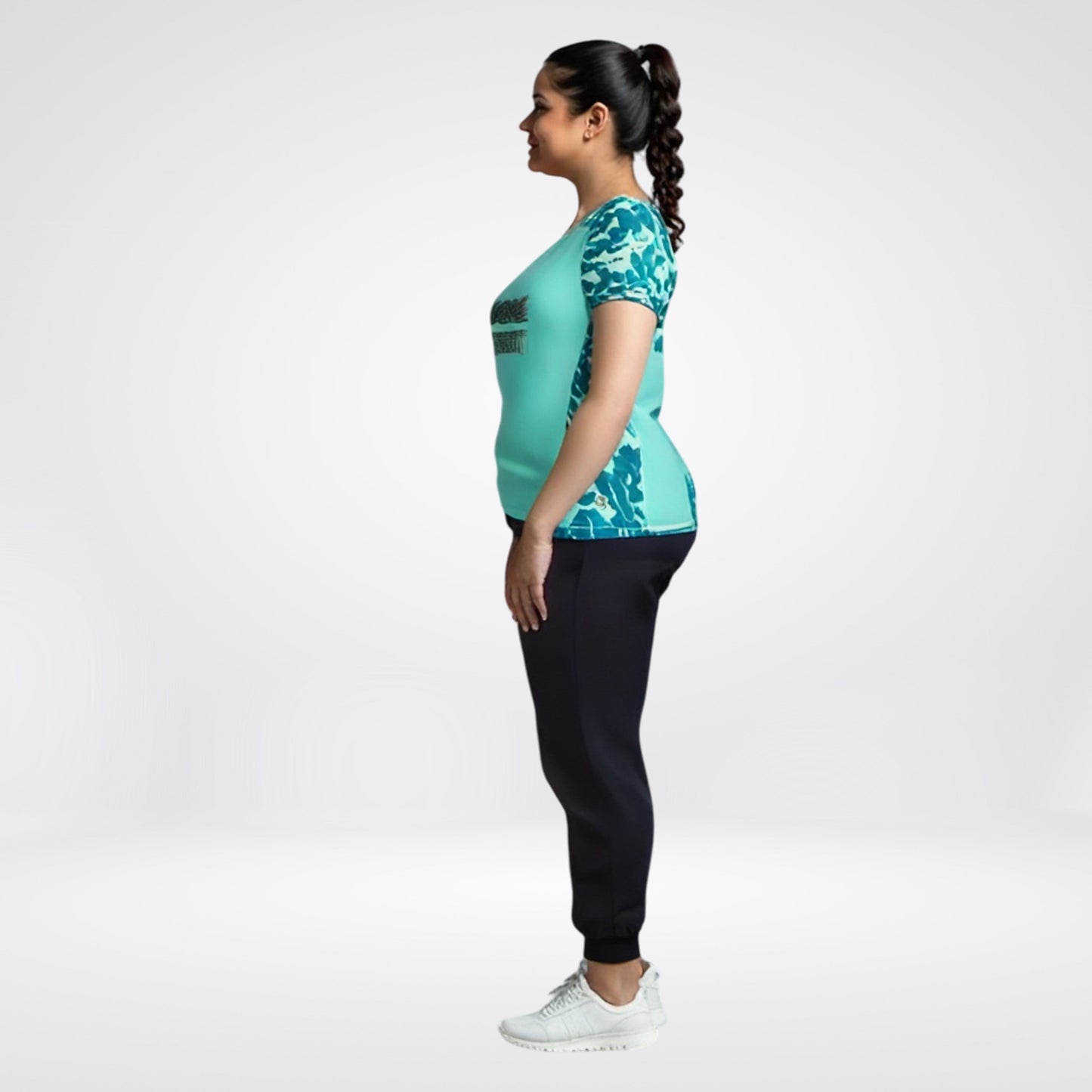 Aqua Essential Active Printed T- Shirt -Plus Size