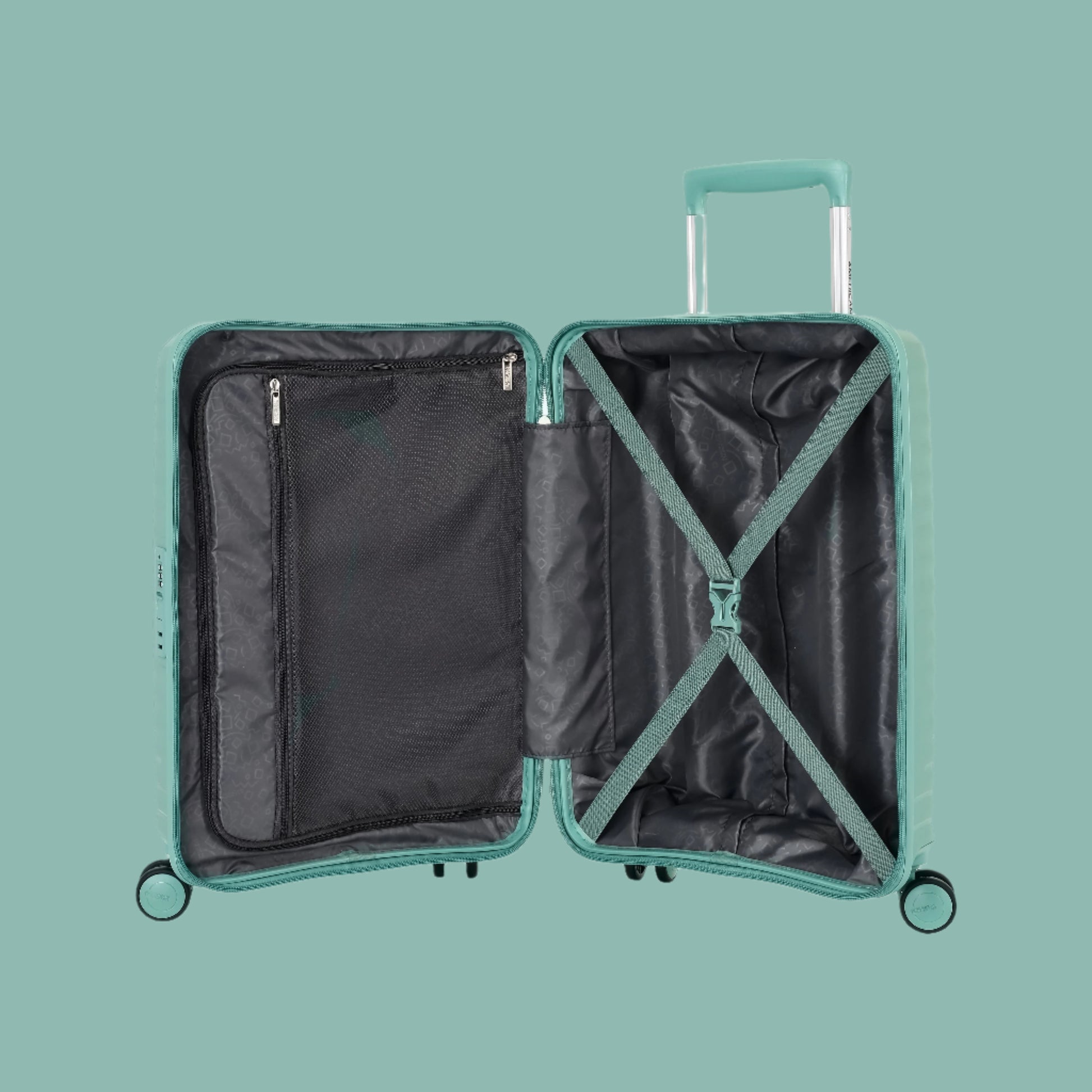 American Tourister Luggage Hard Trolley-Green