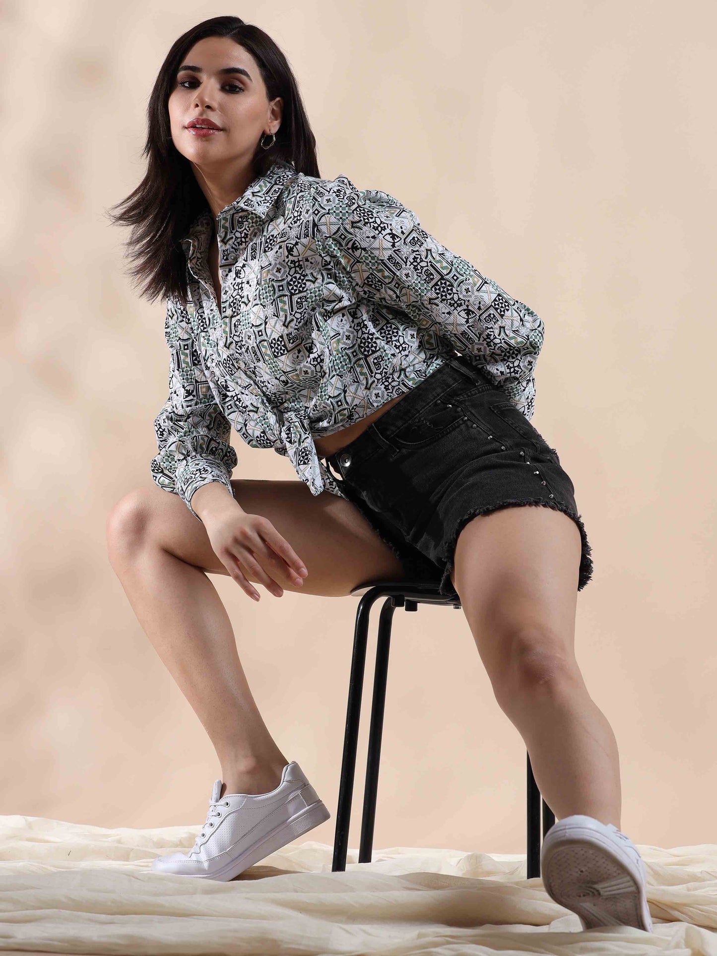Viridian Breeze Popcorn Shirt