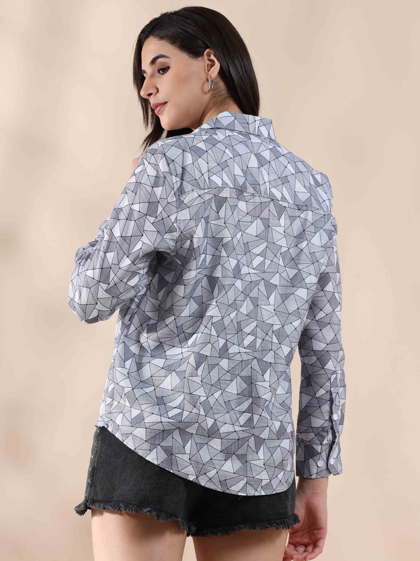 Chillwave Grey Cotton Shirt