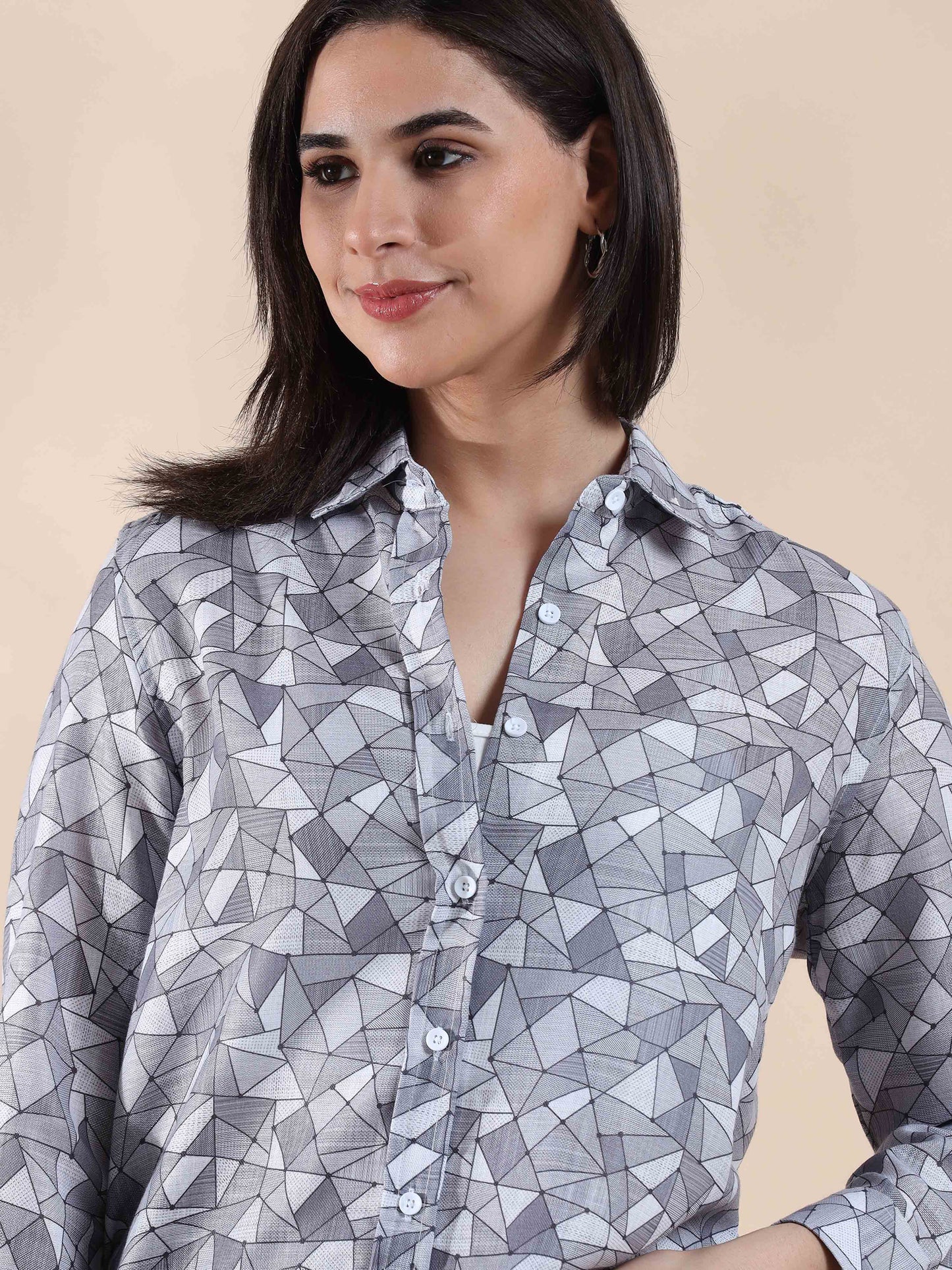 Chillwave Grey Cotton Shirt